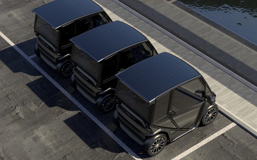Squad é um carro elétrico movido à energia solar que não precisa de CNH
