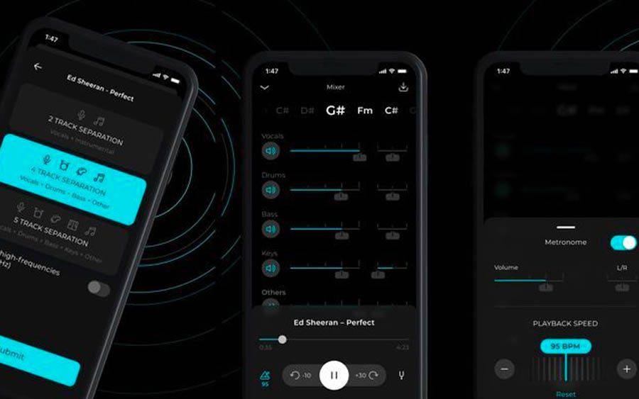 A ferramenta complementa a experiência do usuário em praticar qualquer música de uma forma mais precisa e dentro do tempo correto.