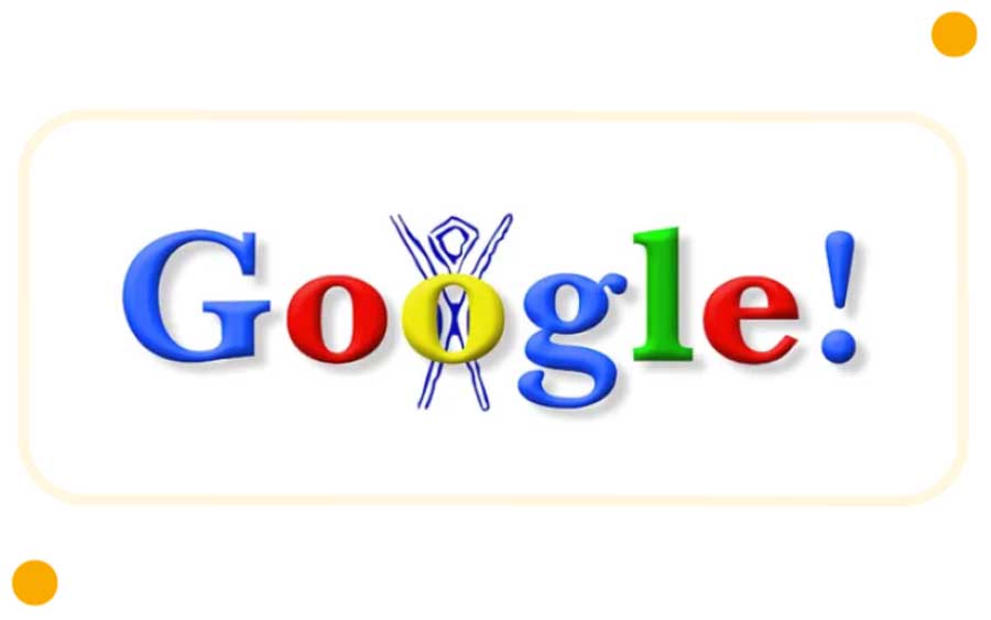 Primeiro Google Doodle: antes de ir para o festival Burning Man, no deserto de Nevada, Larry e Sergey incorporam o icônico símbolo do festival ao logotipo do Google para informar às pessoas que a equipe estaria ausente.